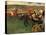 Racecourse, Amateur Jockeys Near a Carriage-Edgar Degas-Stretched Canvas