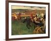 Racecourse, Amateur Jockeys Near a Carriage-Edgar Degas-Framed Art Print