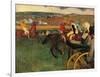 Racecourse, Amateur Jockeys Near a Carriage-Edgar Degas-Framed Premium Giclee Print