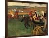 Racecourse, Amateur Jockeys Near a Carriage-Edgar Degas-Framed Premium Giclee Print