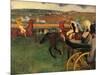 Racecourse, Amateur Jockeys Near a Carriage-Edgar Degas-Mounted Premium Giclee Print