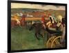 Racecourse, Amateur Jockeys Near a Carriage-Edgar Degas-Framed Art Print