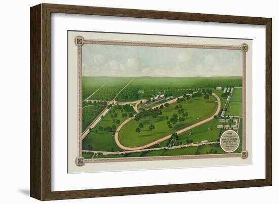 Racecourse at Coney Island Jockey Club-null-Framed Art Print