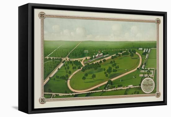 Racecourse at Coney Island Jockey Club-null-Framed Stretched Canvas