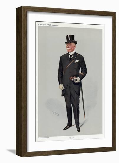 Racegoer Jardine 1908-Leslie Ward-Framed Art Print