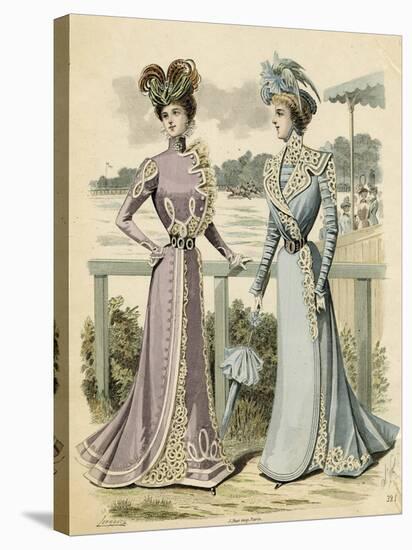 Racegoers Fashions 1899-null-Stretched Canvas