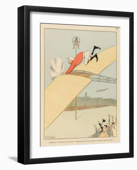 Racegoers Will Find That Airborne Jockeys Will Bring a New Dimension of Excitement to Their Sport-Joaquin Xaudaro-Framed Art Print