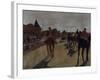 Racehorses at the Grandstand, c.1866-Edgar Degas-Framed Giclee Print