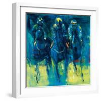 Racehorses - Blue-Neil Helyard-Framed Giclee Print