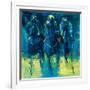 Racehorses - Blue-Neil Helyard-Framed Giclee Print