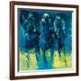 Racehorses - Blue-Neil Helyard-Framed Giclee Print