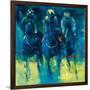 Racehorses - Blue-Neil Helyard-Framed Giclee Print