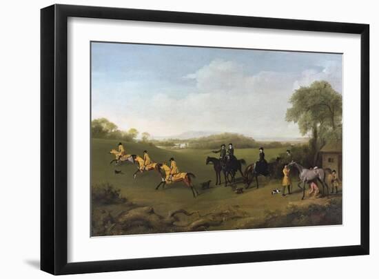 Racehorses Exercising at Goodwood-George Stubbs-Framed Giclee Print