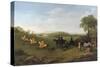 Racehorses Exercising at Goodwood-George Stubbs-Stretched Canvas