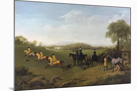 Racehorses Exercising at Goodwood-George Stubbs-Mounted Giclee Print