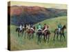 Racehorses in a Landscape, 1894-Edgar Degas-Stretched Canvas