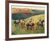 Racehorses in a Landscape-Edgar Degas-Framed Art Print