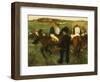 Racehorses (Leaving the Weighing), circa 1874-78-Edgar Degas-Framed Giclee Print