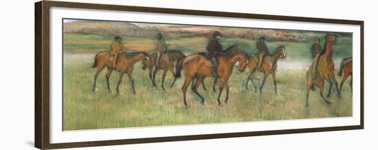 Racehorses (Pastel)-Edgar Degas-Framed Premium Giclee Print