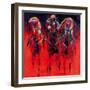 Racehorses - Red-Neil Helyard-Framed Giclee Print