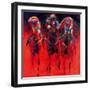 Racehorses - Red-Neil Helyard-Framed Giclee Print