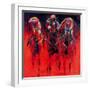 Racehorses - Red-Neil Helyard-Framed Giclee Print