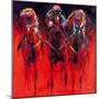 Racehorses - Red-Neil Helyard-Mounted Giclee Print