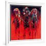 Racehorses - Red-Neil Helyard-Framed Giclee Print