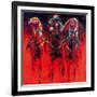 Racehorses - Red-Neil Helyard-Framed Giclee Print