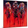 Racehorses - Red-Neil Helyard-Mounted Giclee Print