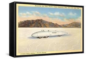 Racer, Bonneville Salt Flats, Utah-null-Framed Stretched Canvas