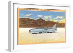 Racer, Bonneville Salt Flats, Utah-null-Framed Art Print