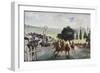 Races at Longchamp-Edouard Manet-Framed Giclee Print