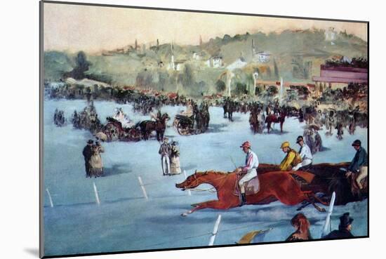 Races At The Bois De Boulogne-Edouard Manet-Mounted Art Print