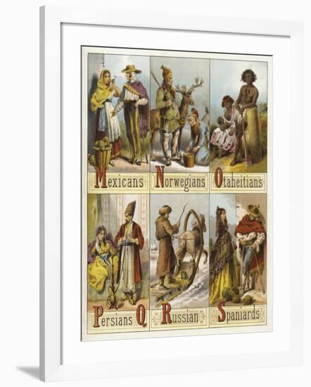 Races of the World-null-Framed Giclee Print