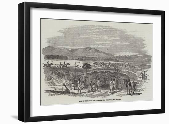 Races on the Plain of the Wairarapa, Near Wellington, New Zealand-null-Framed Giclee Print
