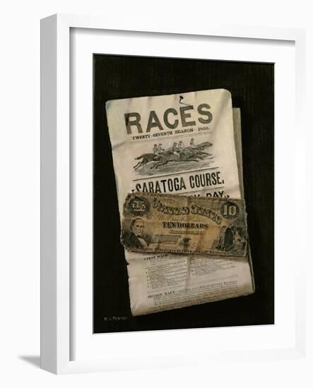 Races, Saratoga, Ten Dollar Bill-Nicolas Alden Brooks-Framed Giclee Print