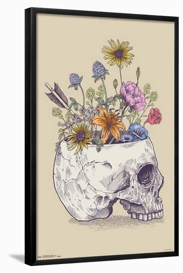 Rachel Caldwell - Flower Skull-Trends International-Framed Poster