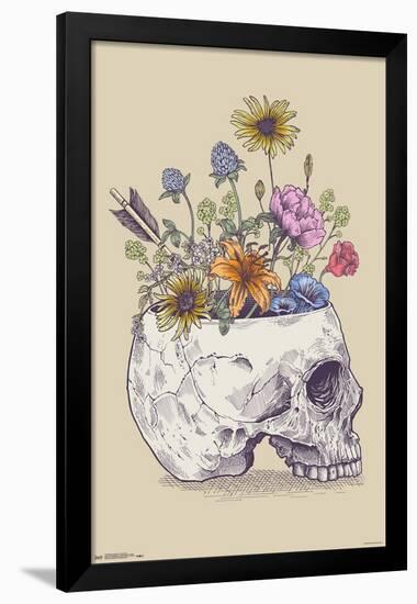 Rachel Caldwell - Flower Skull-Trends International-Framed Poster