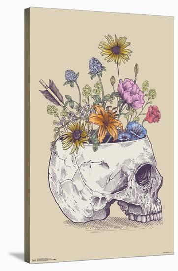 Rachel Caldwell - Flower Skull-Trends International-Stretched Canvas