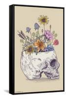 Rachel Caldwell - Flower Skull-Trends International-Framed Stretched Canvas