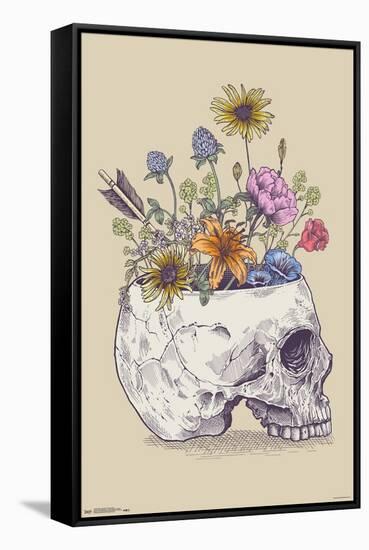 Rachel Caldwell - Flower Skull-Trends International-Framed Stretched Canvas