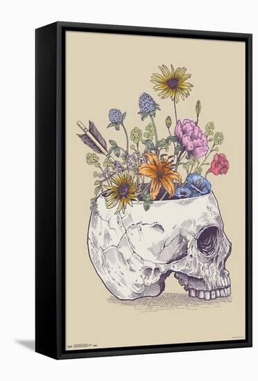 Rachel Caldwell - Flower Skull-Trends International-Framed Stretched Canvas