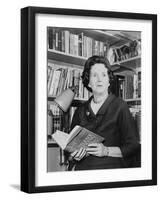 Rachel Carson, Biologist and Writer, Holding Her Ground Breaking Book, the Silent Spring, 1963-null-Framed Art Print