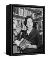 Rachel Carson, Biologist and Writer, Holding Her Ground Breaking Book, the Silent Spring, 1963-null-Framed Stretched Canvas