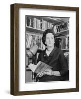 Rachel Carson, Biologist and Writer, Holding Her Ground Breaking Book, the Silent Spring, 1963-null-Framed Art Print