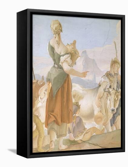 Rachel Hiding Idols-Giambattista Tiepolo-Framed Stretched Canvas