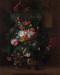 Still Life with Flowers in a Glass Vase-Rachel Ruysch-Art Print