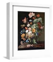 Rachel Ruysch, Still-Life with Flowers-Dutch Florals-Framed Art Print