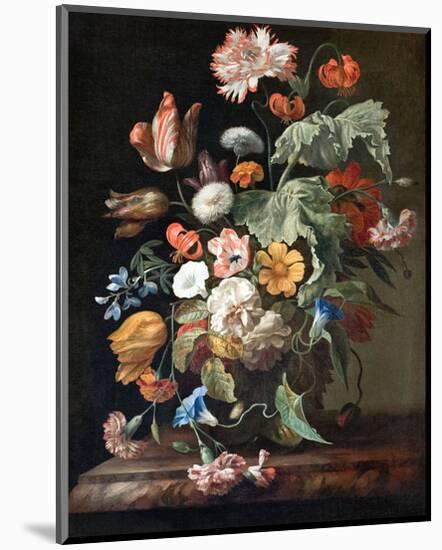 Rachel Ruysch, Still-Life with Flowers-Dutch Florals-Mounted Art Print